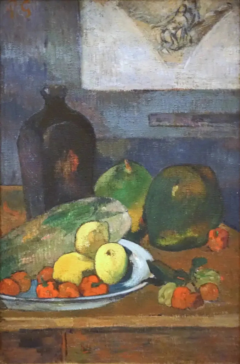 Stilleben med skisse av Delacroix - Paul Gauguin