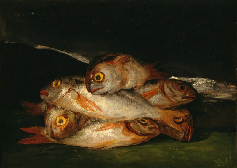 Stilleben med gyllen dorade - Francisco de Goya