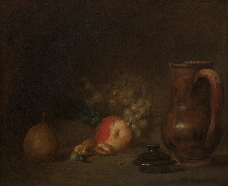 Dødsstillhet med terrakottakrukke - Jean Siméon Chardin