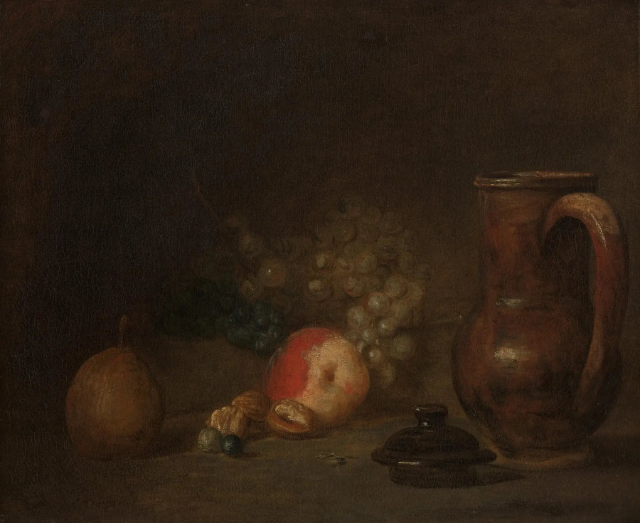 Dødsstillhet med terrakottakrukke - Jean Siméon Chardin