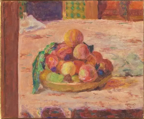 Stilleben: tallerken og frukter - Pierre Bonnard