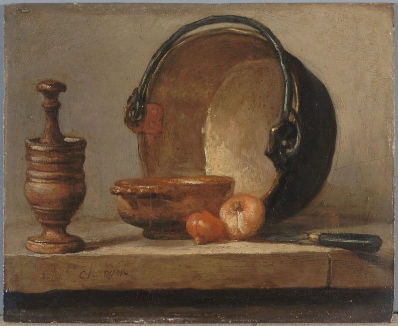 Dødsstillhet med kobberkjele - Jean Siméon Chardin