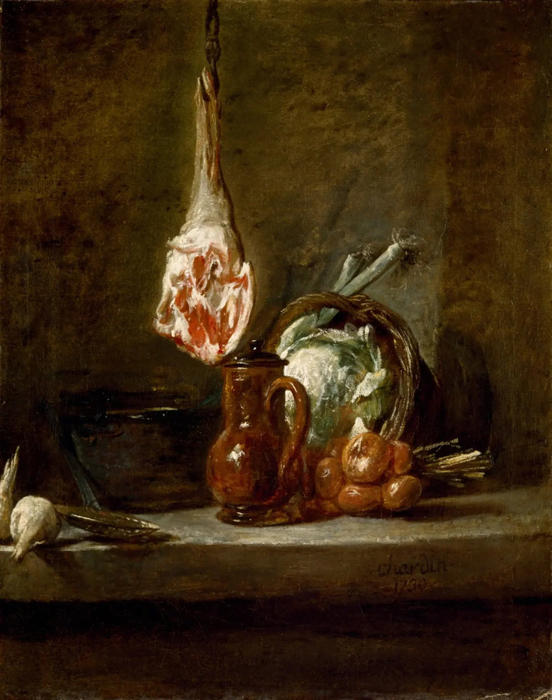 Dødsstillhet med lammestek - Jean Siméon Chardin