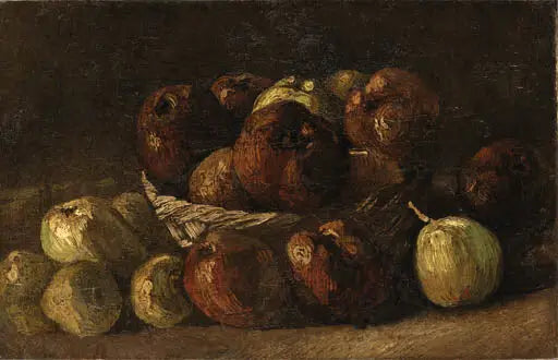 Nature morte au panier de pommes - Vincent van Gogh image 1 reproduction réalisée par Alpha Reproduction