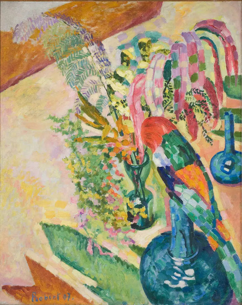 Stilleben med papegøye - Robert Delaunay