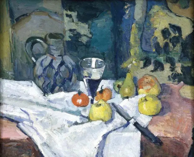 Stilleben med steingods krukke - Paul Cézanne