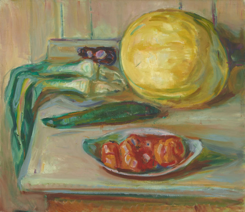 Stilleben med gresskar og andre grønnsaker - Edvard Munch