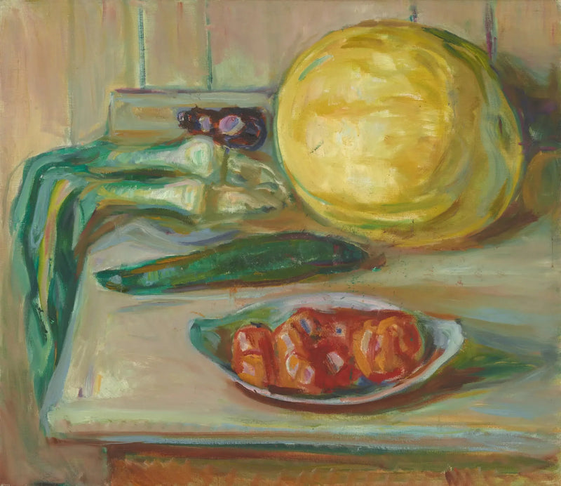 Stilleben med gresskar og andre grønnsaker - Edvard Munch