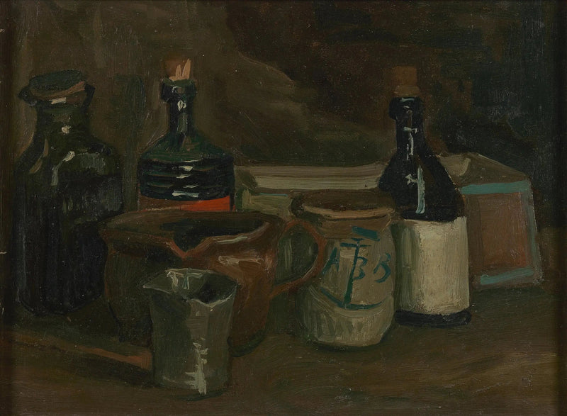 Stilleben med flasker og fajanse - Vincent van Gogh