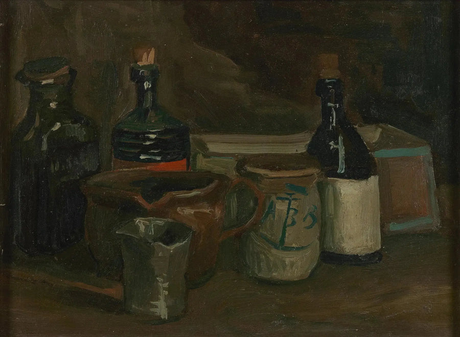 Stilleben med flasker og fajanse - Vincent van Gogh