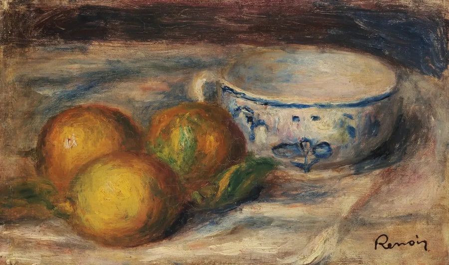 Stilleben med sitroner og koppen - Pierre-Auguste Renoir