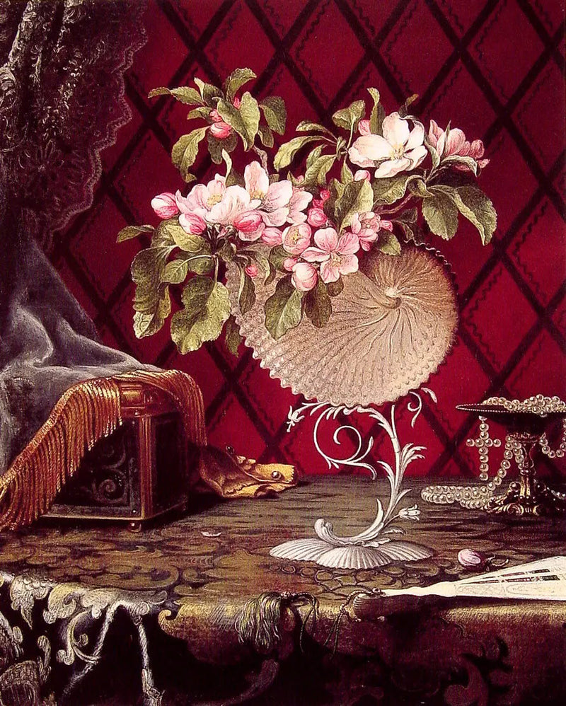 Dødt natur med blomster av epletre i en nautilusskall - Martin Johnson Heade

Source:
Nature morte aux fleurs de pommier dans une coquille de nautile - Martin Johnson Heade