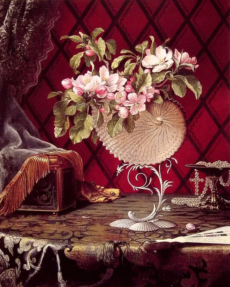 Dødt natur med blomster av epletre i en nautilusskall - Martin Johnson Heade

Source:
Nature morte aux fleurs de pommier dans une coquille de nautile - Martin Johnson Heade