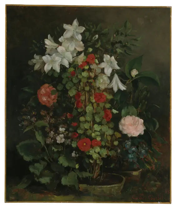 Stillleben med blomster - Gustave Courbet
