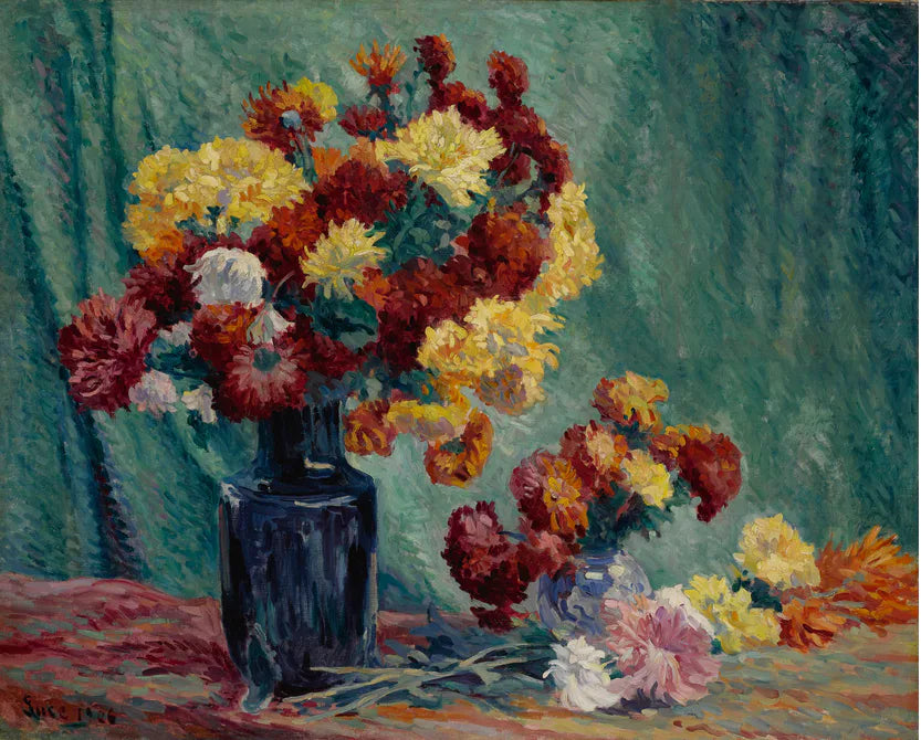 Dødsstillhet med blomster - Maximilien Luce