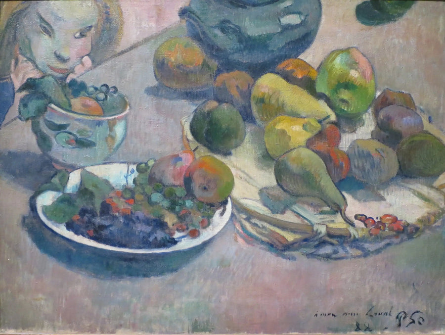 Stilleben med frukt (dedikert til Laval) - Paul Gauguin