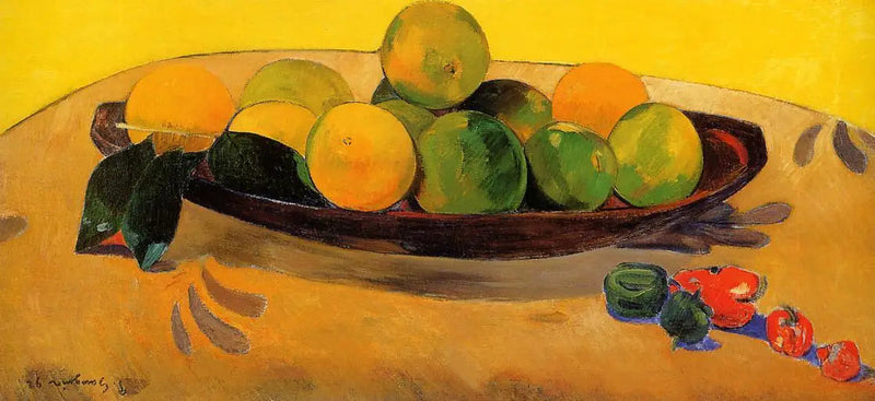 Stilleben med frukt og chili - Paul Gauguin