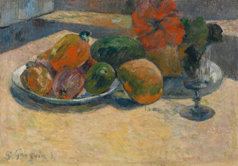 Stilleben med mangoer og hibiskusblomst - Paul Gauguin