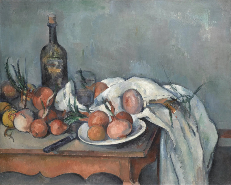 Stilleben med løk - Paul Cézanne
