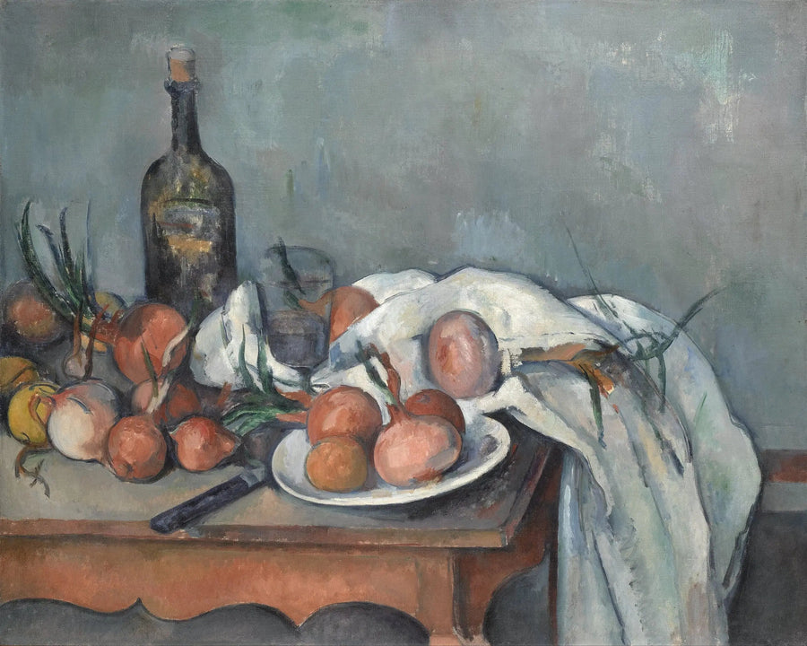 Stilleben med løk - Paul Cézanne