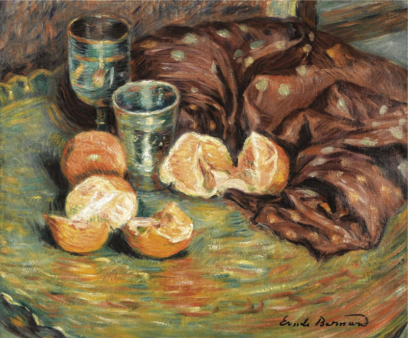 Dødsstillhet med appelsiner - Émile Bernard