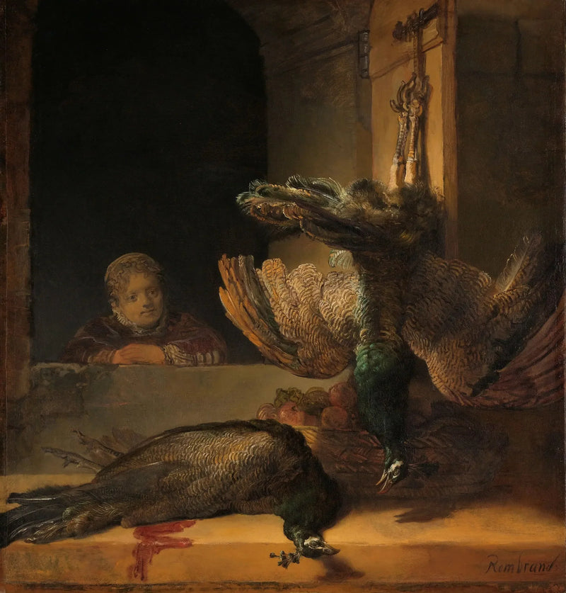 Stilleben med påfugler - Rembrandt