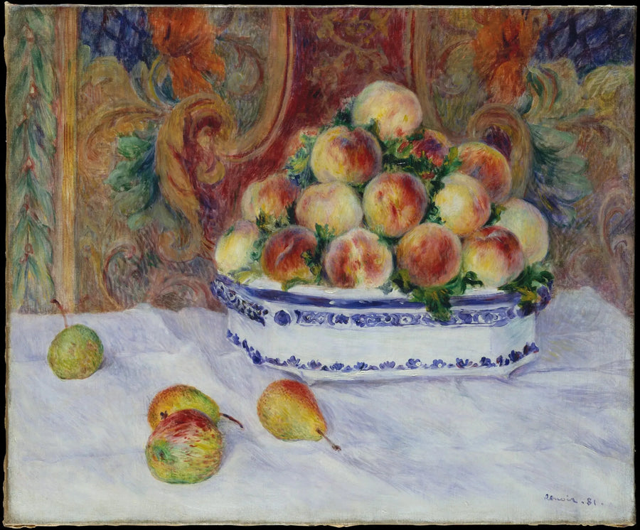 Stilleben med ferskener - Pierre-Auguste Renoir