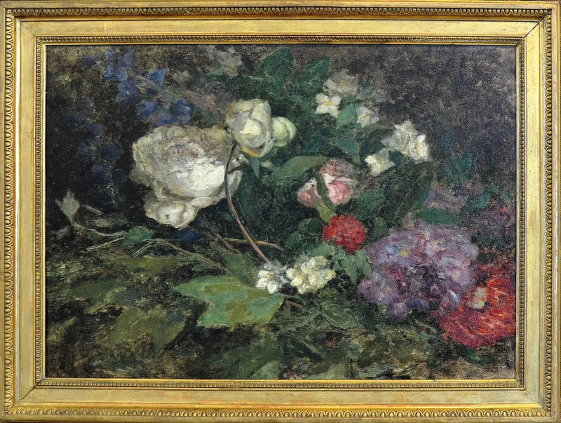 Stilleben med pioen og syrin - Eugène Boudin