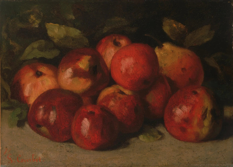 Fruktstilleben med epler og pære - Gustave Courbet