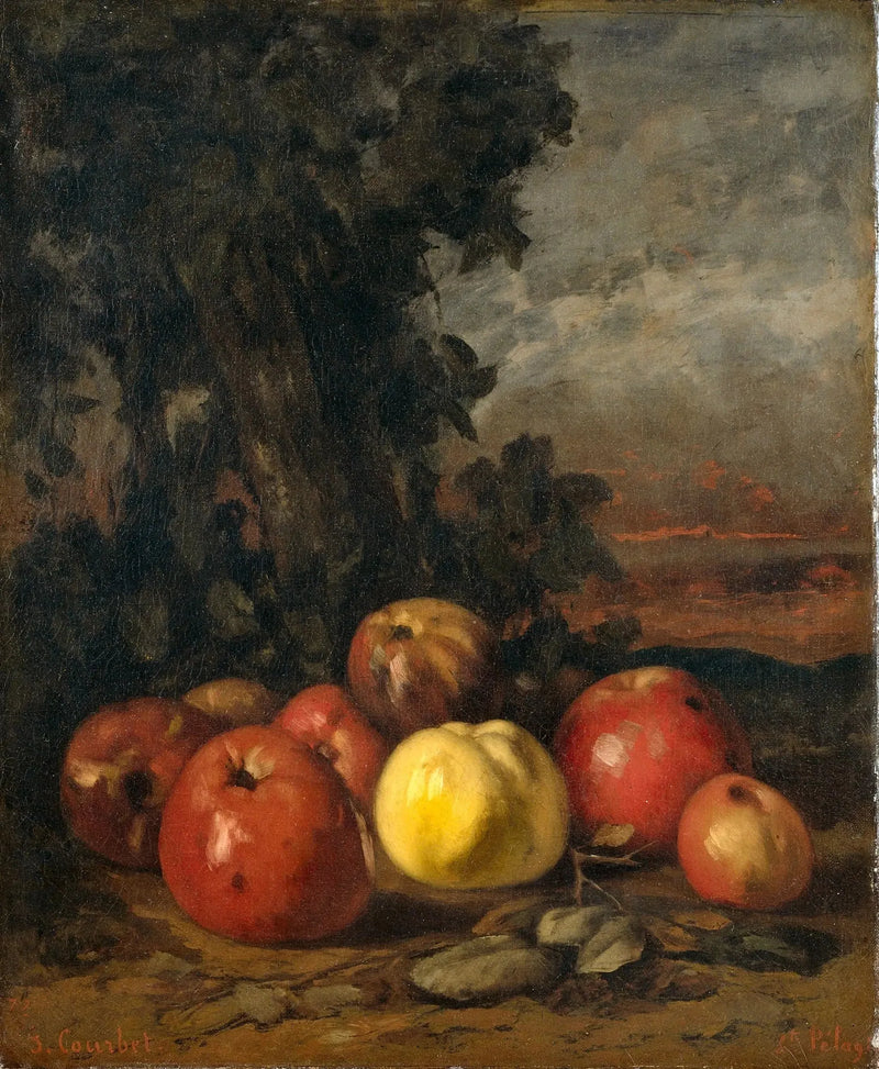 Fruktstilleben med epler - Gustave Courbet