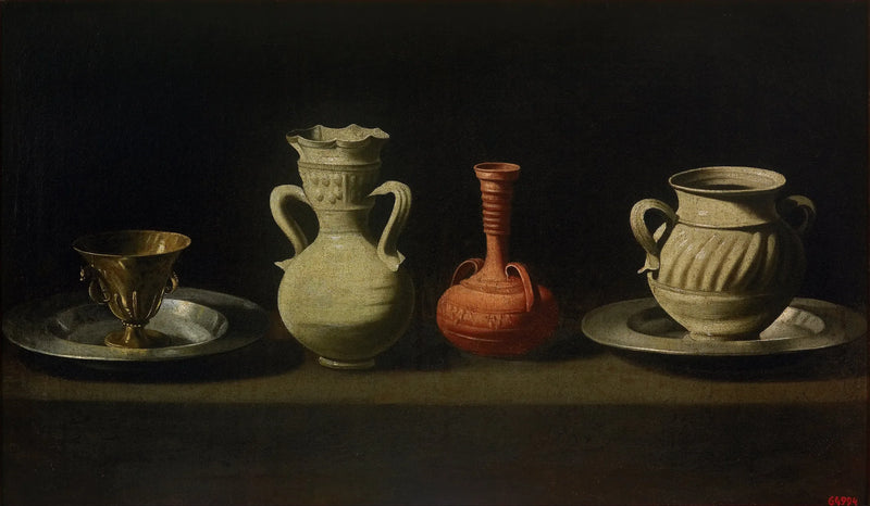Dødsstillhet med fire vaser - Francisco de Zurbarán