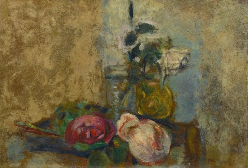 Dødt natur med roser - Édouard Vuillard