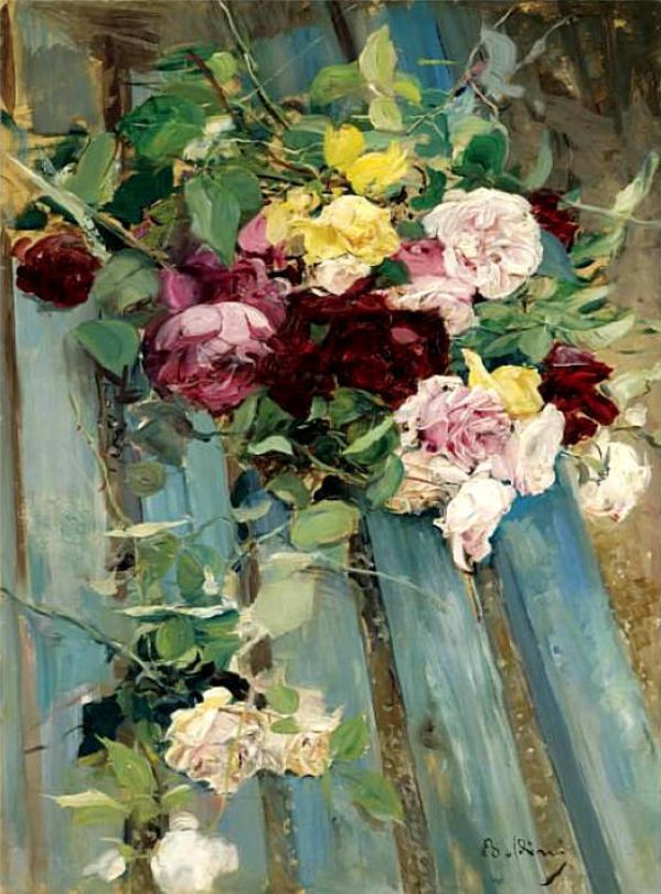 Dødsstillhet med roser - Giovanni Boldini