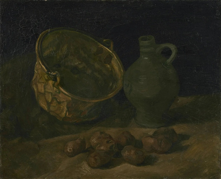 Stilleben med kjele og mugge i messing - Vincent van Gogh