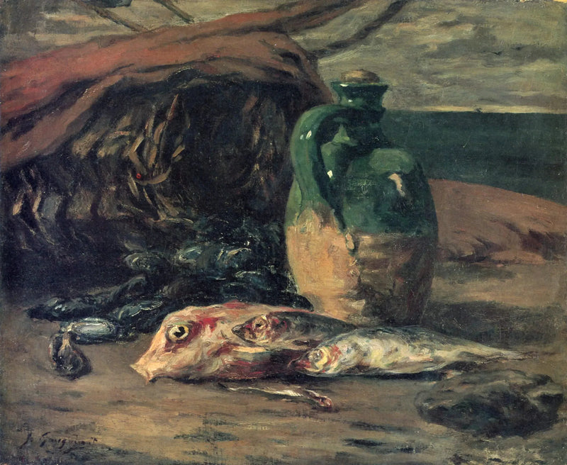 Stilleben med krukke og rødspetter - Paul Gauguin