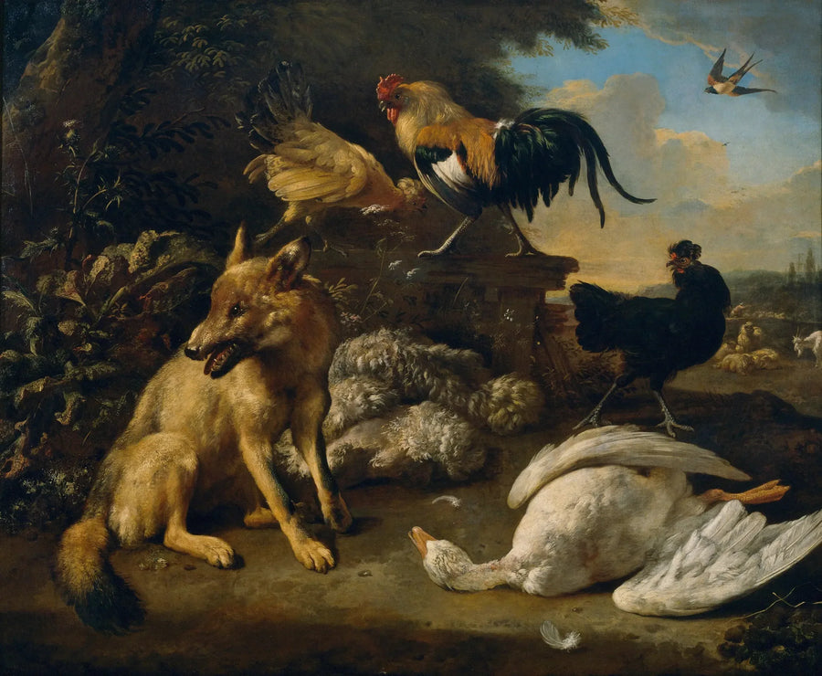 Dødsstil med dyr - Melchior de Hondecoeter