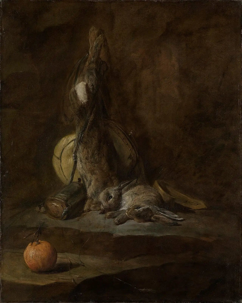 Dødt natur med døde kaniner - Jean Siméon Chardin