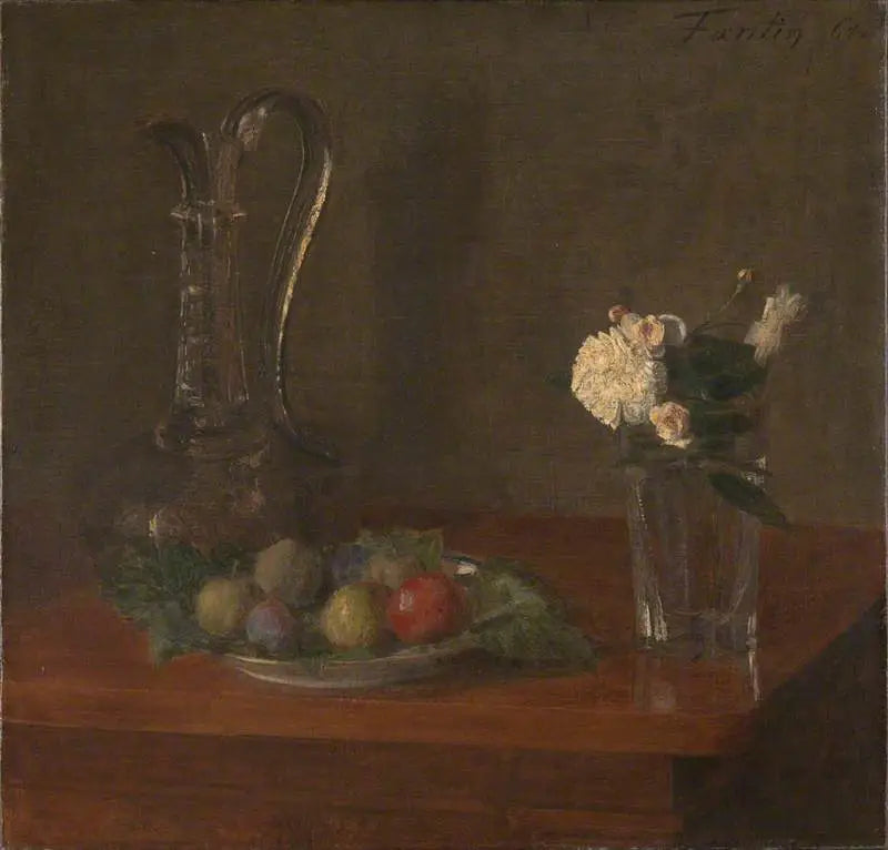 Dødt liv med glasskanna, frukt og blomster - Henri Fantin-Latour

Source:
Nature morte avec pichet en verre, fruits et fleurs - Henri Fantin-Latour