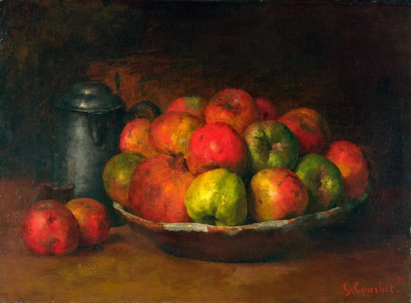 Stillleben med Äpfel und Granaten - Gustave Courbet