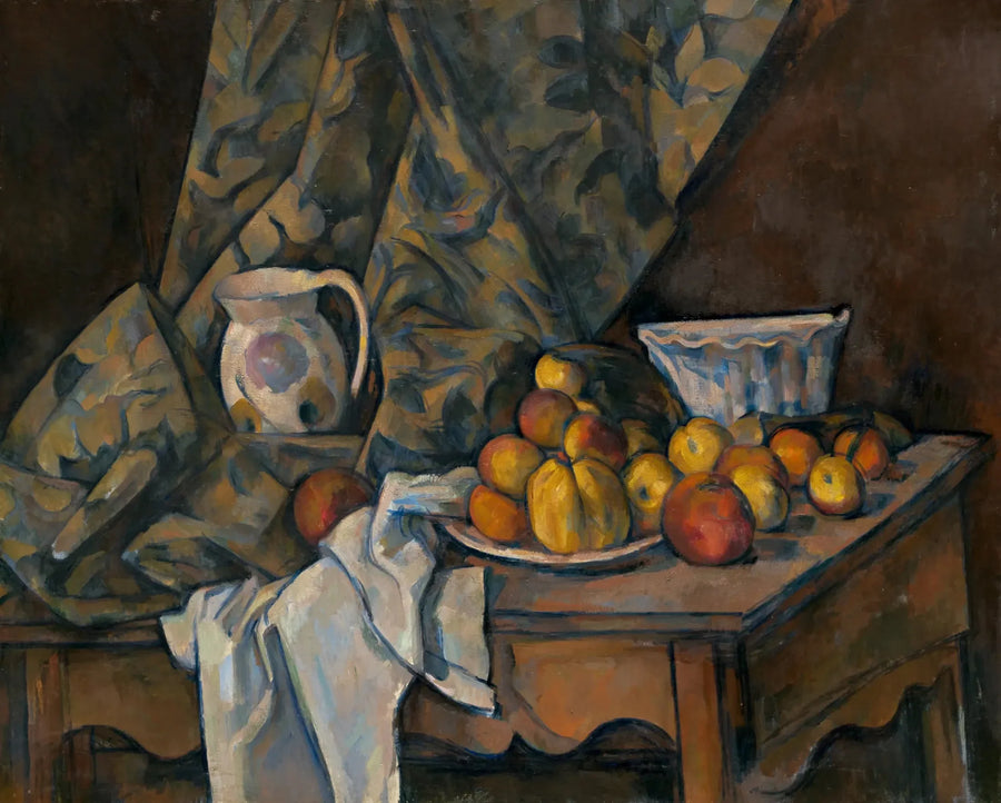 Stilleben med epler og fersken - Paul Cézanne