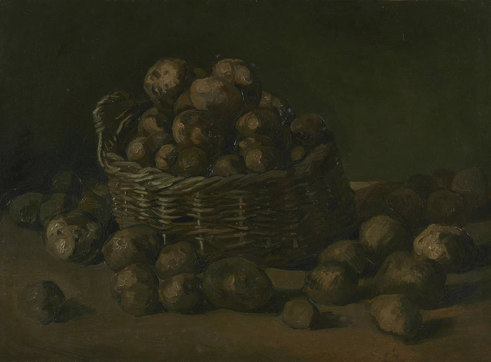 Nature morte avec un panier de pommes de terre - Vincent van Gogh image 1 reproduction artisanale de tableau