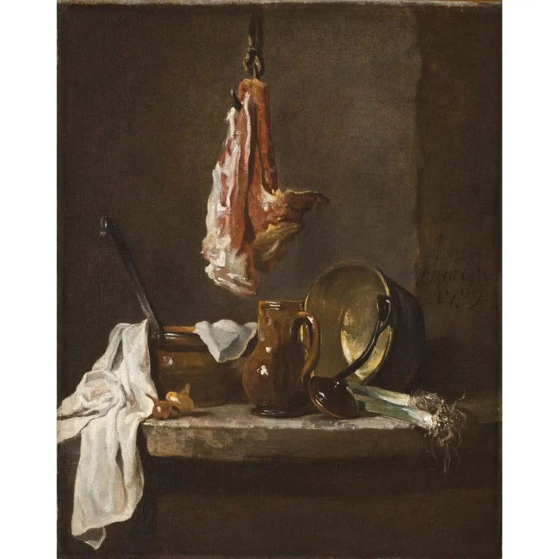 Dødsstillhet med en storbiff - Jean Siméon Chardin