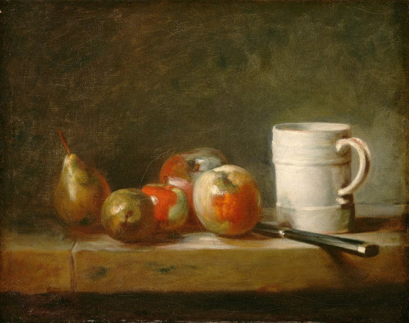 Dødsstillhet med en hvit kopp - Jean Siméon Chardin