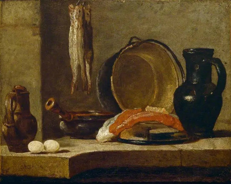 Dødsstillhet av kjøkkenutstyr - Jean Siméon Chardin