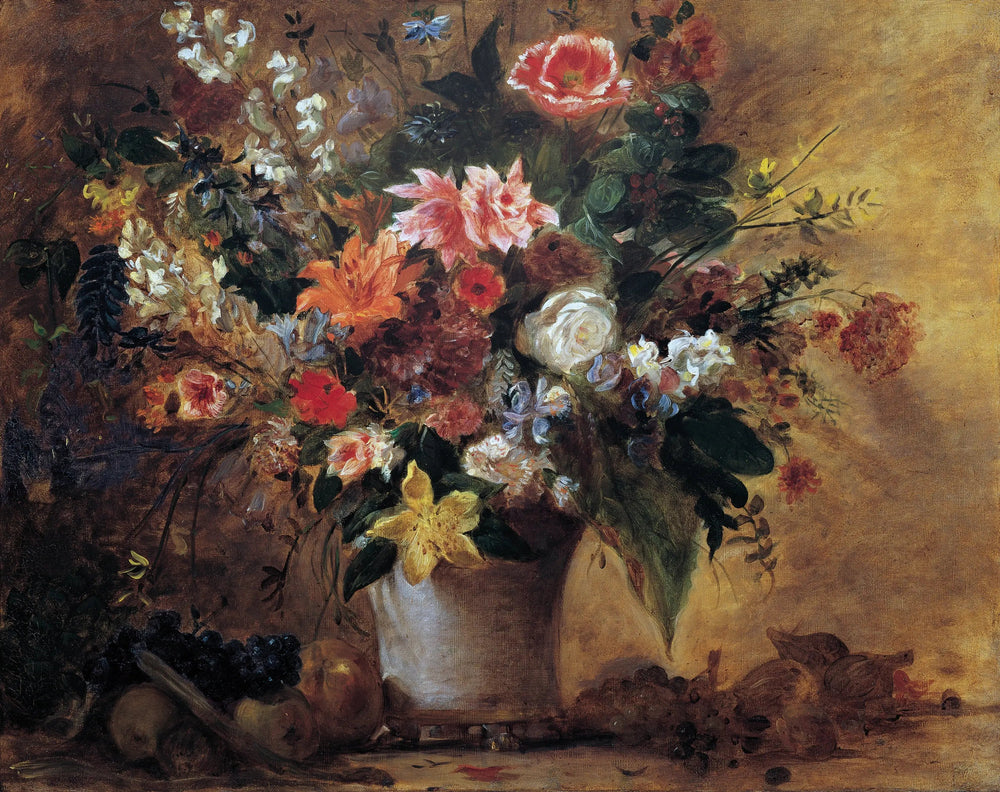 Nature morte de fleurs - Eugène Delacroix image 1 reproduction d’œuvre d’art à l’huile