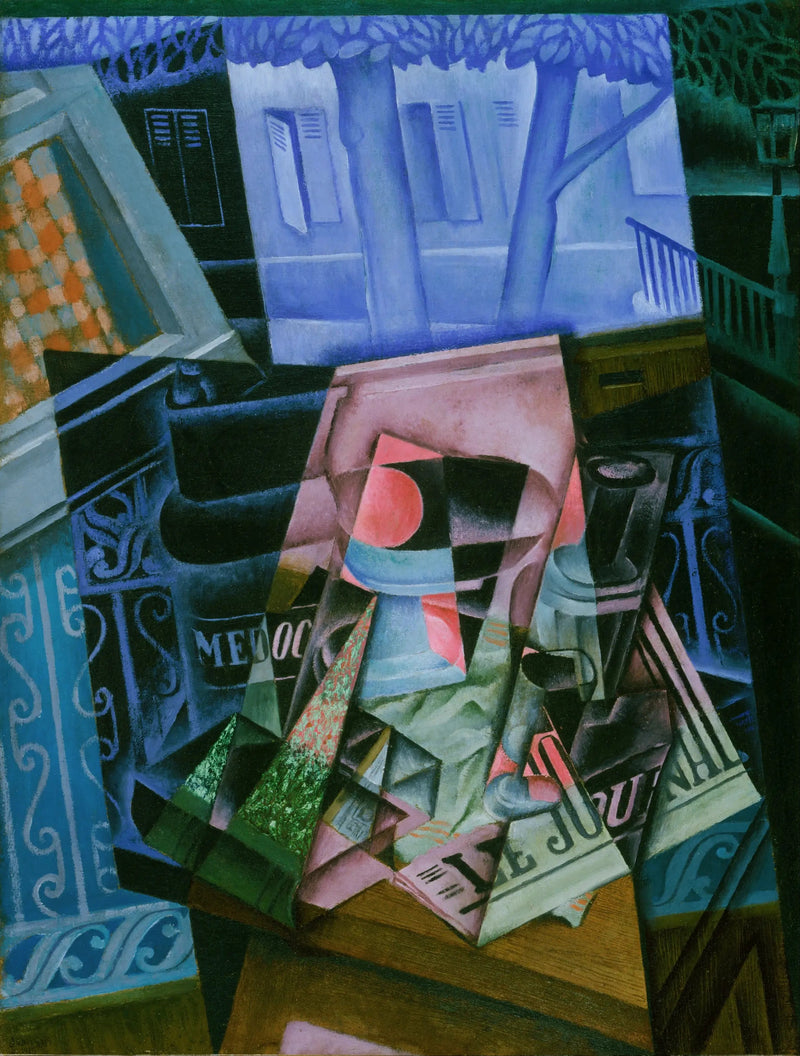 Stillleben vor einem offenen Fenster, Platz Ravignan - Juan Gris