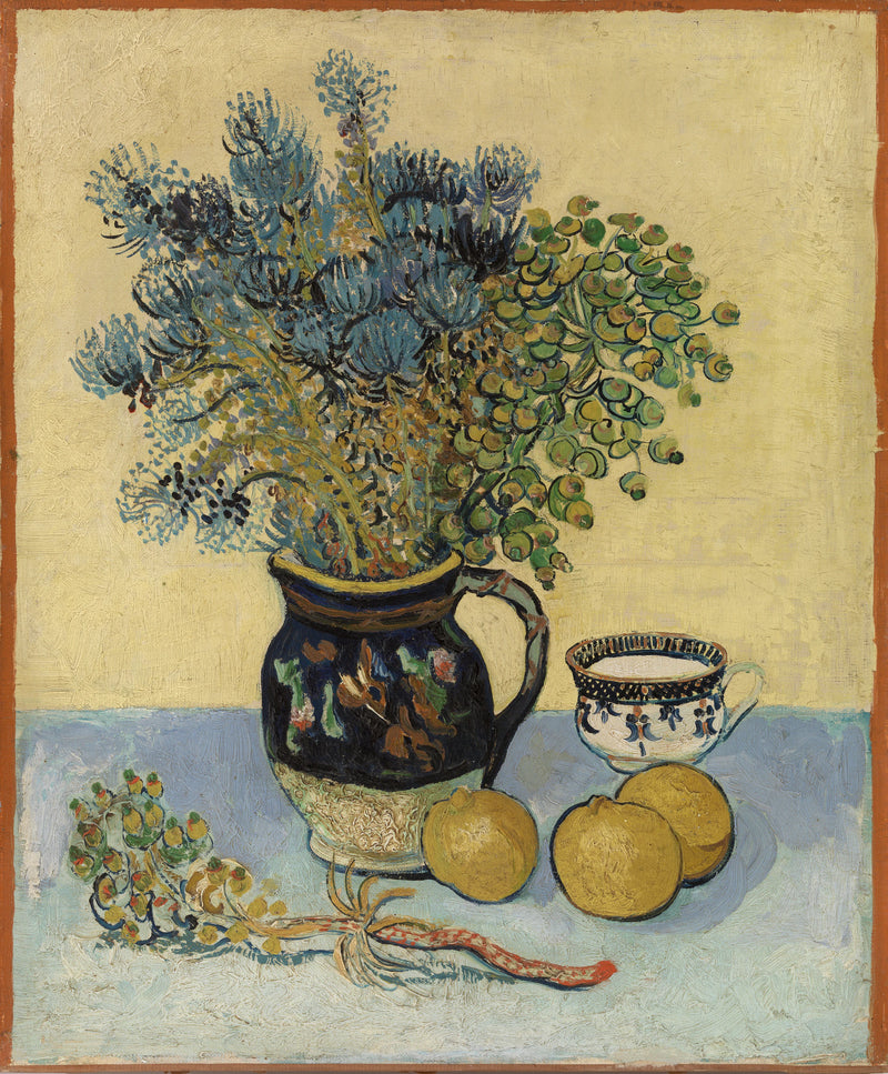 Stilleben: majolika med ville blomster - Vincent van Gogh