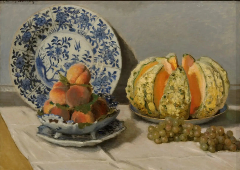 Stilleben med melon W245 - Claude Monet