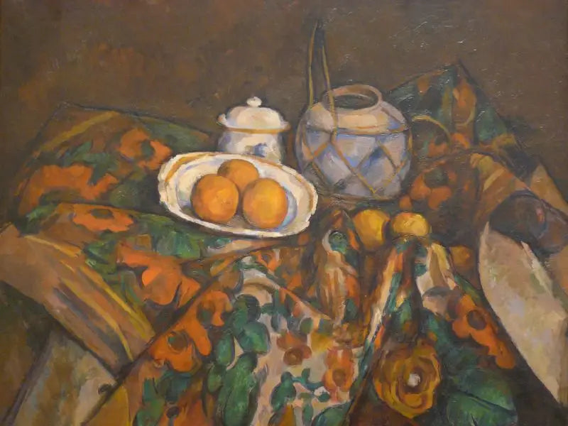 Stilleben, ingefærkrukke, sukkerbøsse og appelsiner - Paul Cézanne