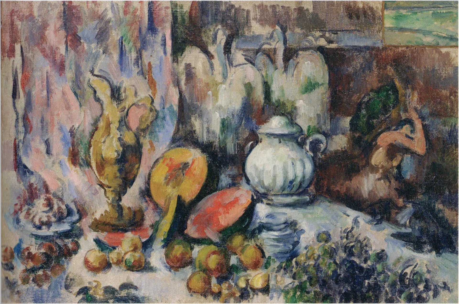 Nature morte - Table de banquet - Paul Cézanne image 1 reproduction de peinture à l’huile